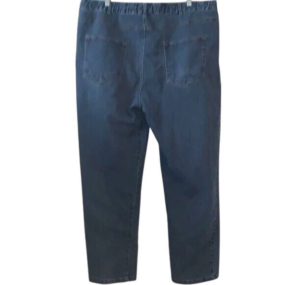 Active Joe Womens Elastic Waist Relaxed Fit Blue Denim Jeans Size 22W - Picture 4 of 9